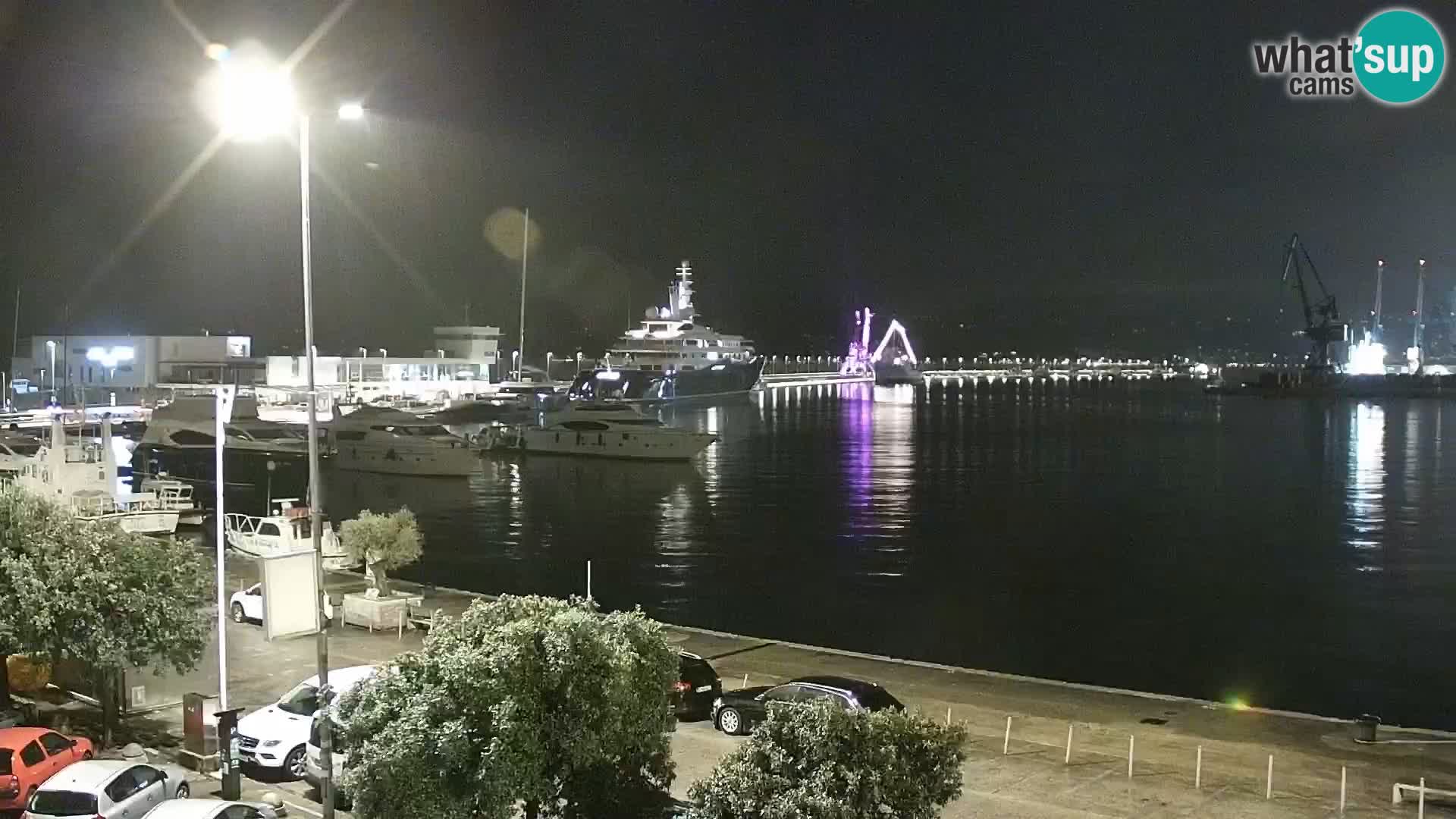 La Riva y Marina en Rijeka – Webcam en vivo Croacia