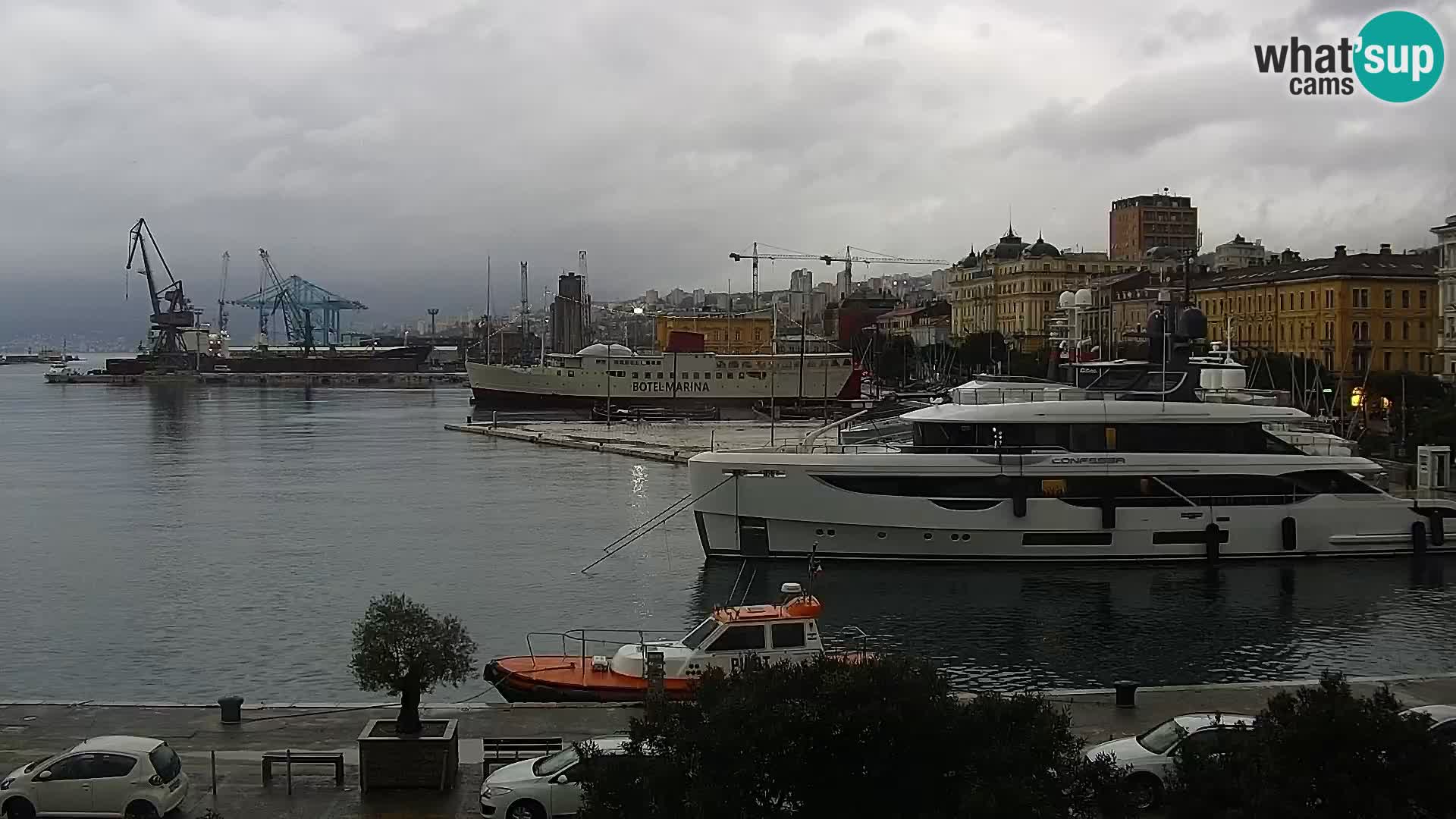 The Riva and Marina in Rijeka  – Live Webcam Croatia