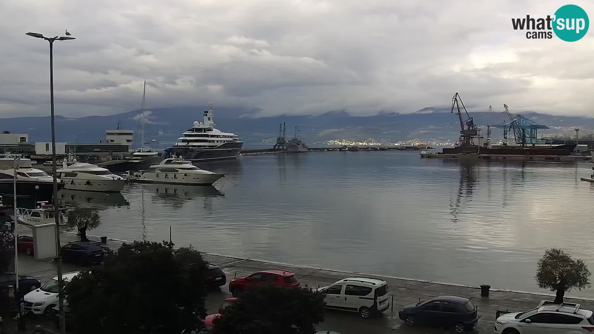 The Riva and Marina in Rijeka  – Live Webcam Croatia