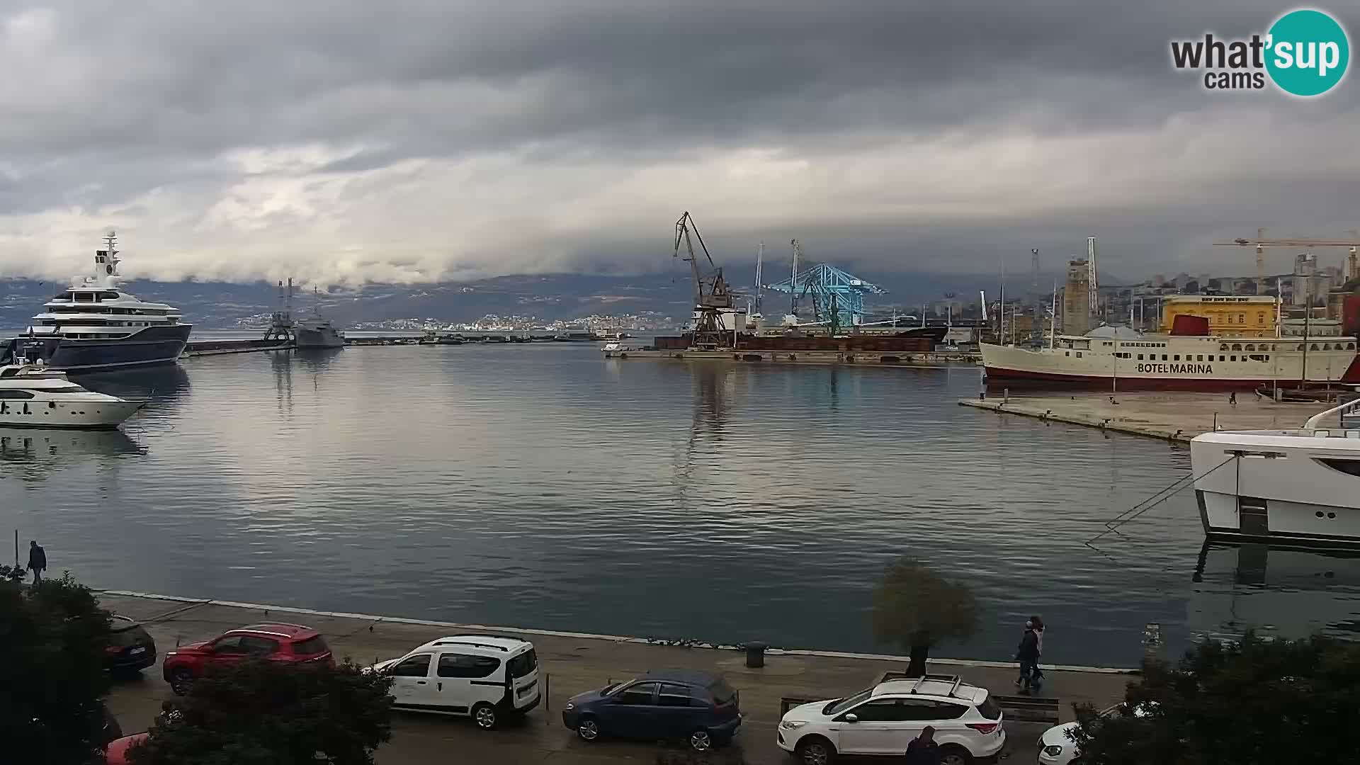 Die Riva und Marina in Rijeka – Live Webcam Kroatien