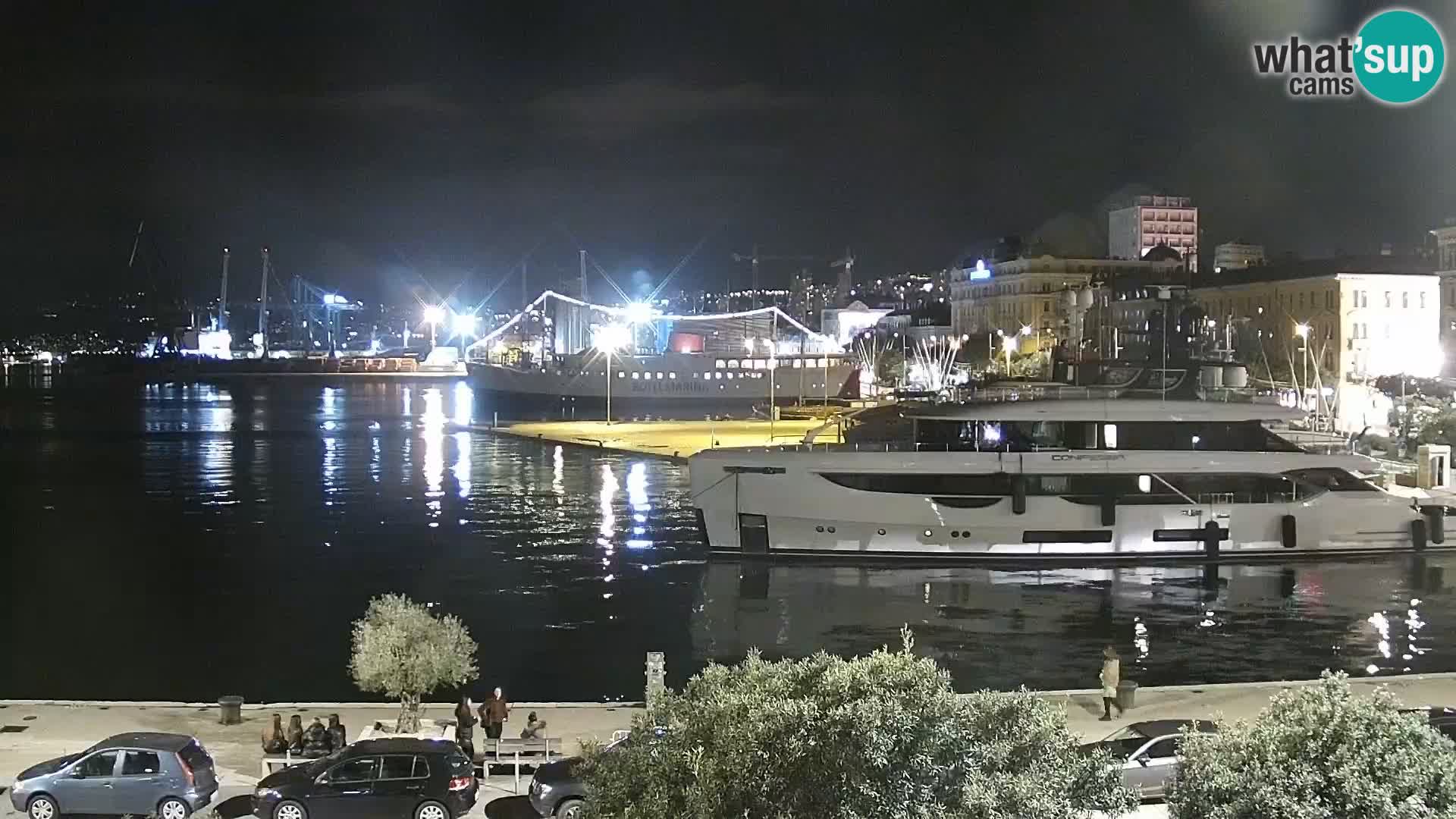 The Riva and Marina in Rijeka  – Live Webcam Croatia