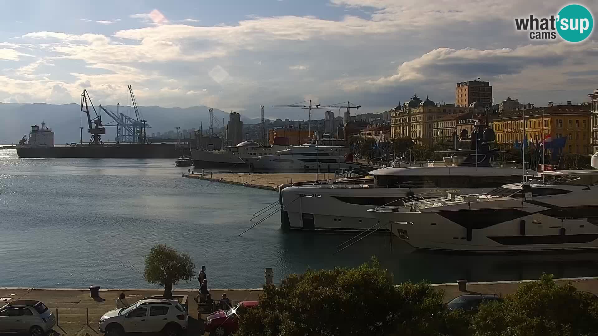 The Riva and Marina in Rijeka  – Live Webcam Croatia