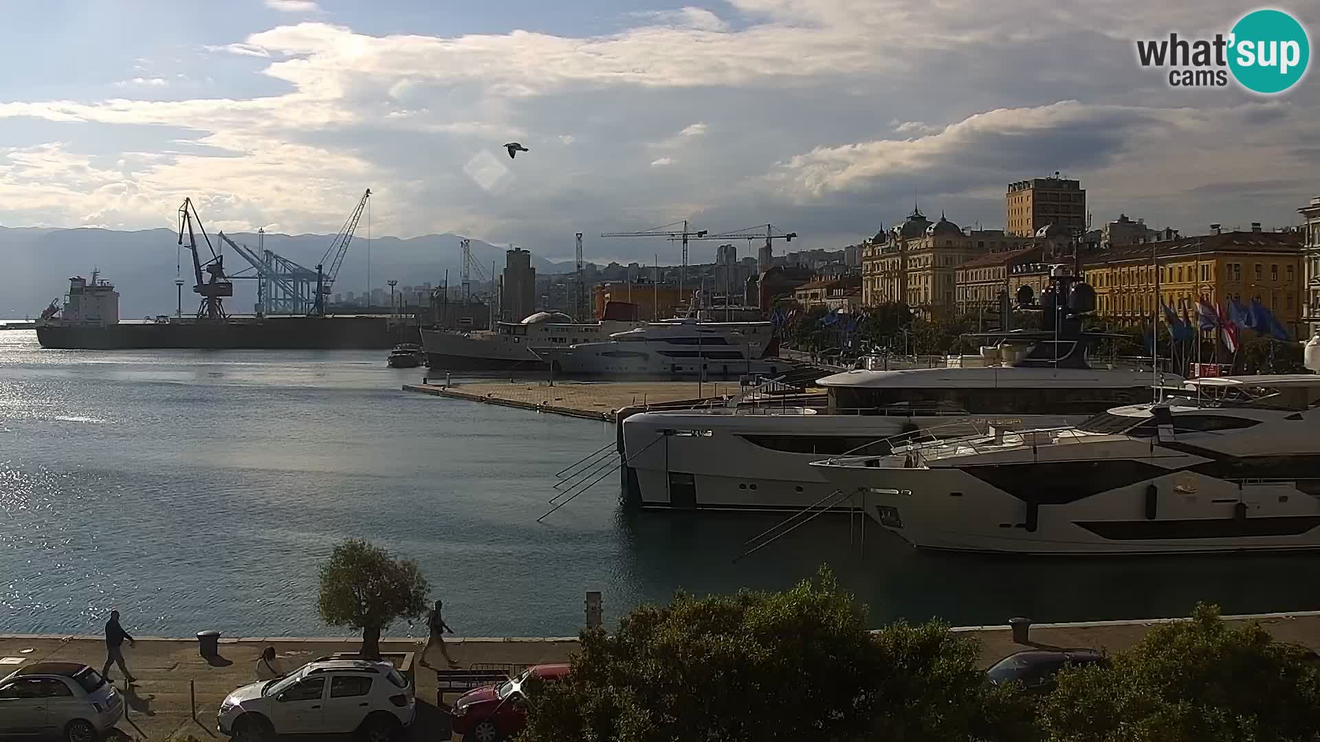 Riva in Marina v Reki – Spletna kamera v živo Hrvaška