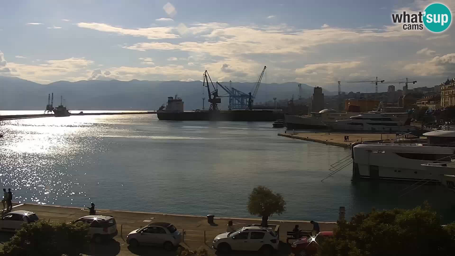 The Riva and Marina in Rijeka  – Live Webcam Croatia