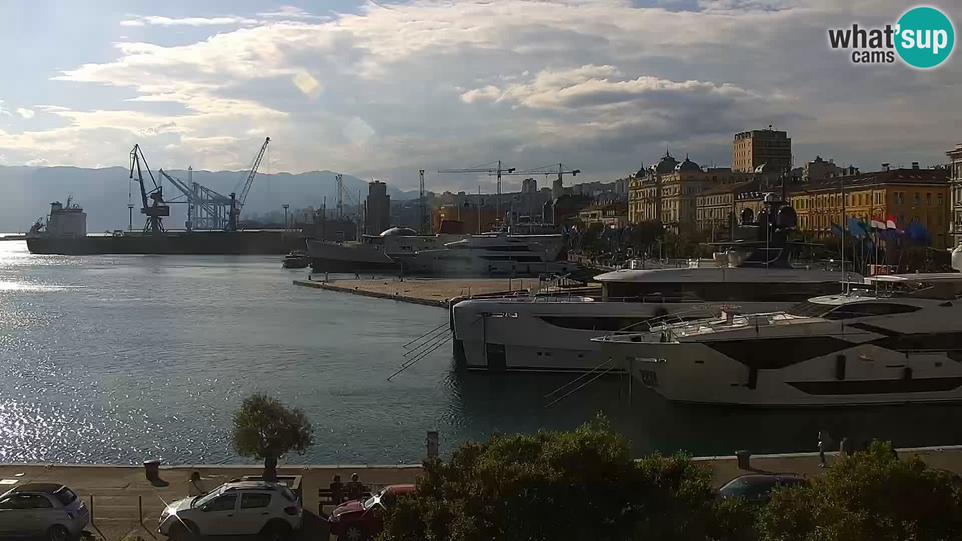 La Riva et Marina à Rijeka – Live Webcam Croatie