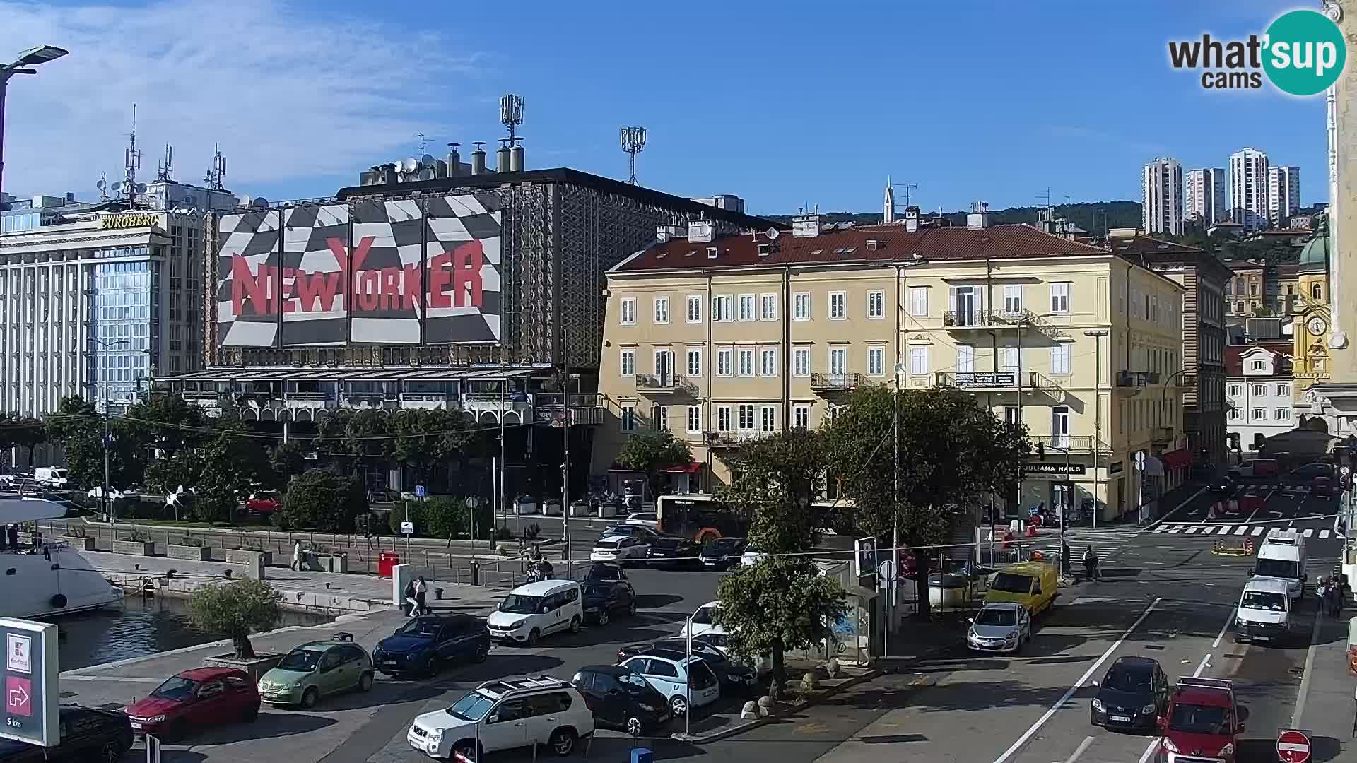 The Riva and Marina in Rijeka  – Live Webcam Croatia