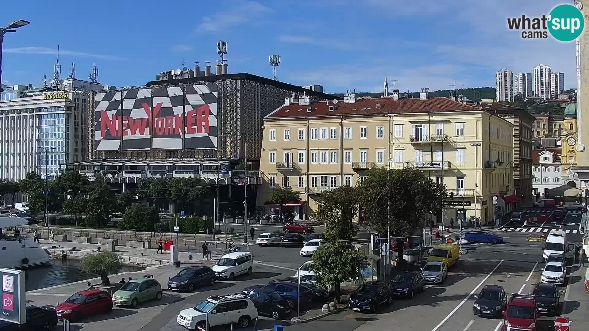 The Riva and Marina in Rijeka  – Live Webcam Croatia
