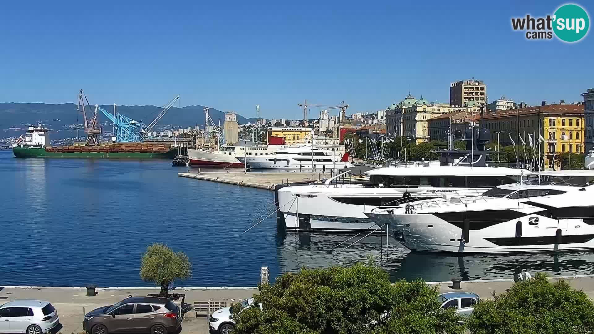 The Riva and Marina in Rijeka  – Live Webcam Croatia