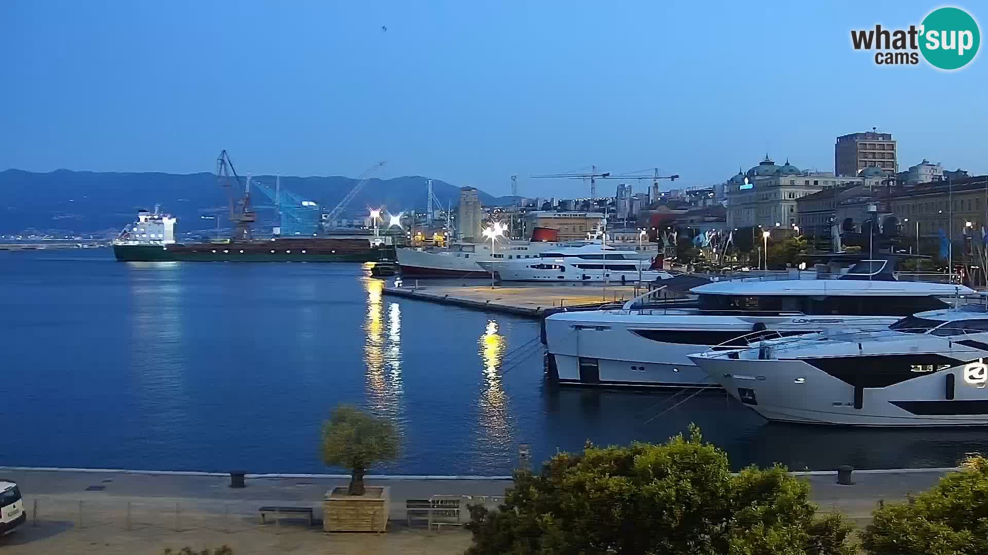 The Riva and Marina in Rijeka  – Live Webcam Croatia