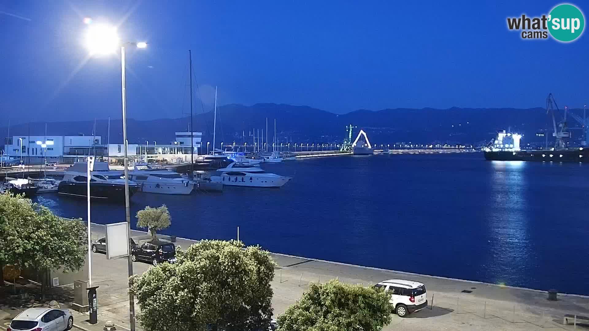 The Riva and Marina in Rijeka  – Live Webcam Croatia