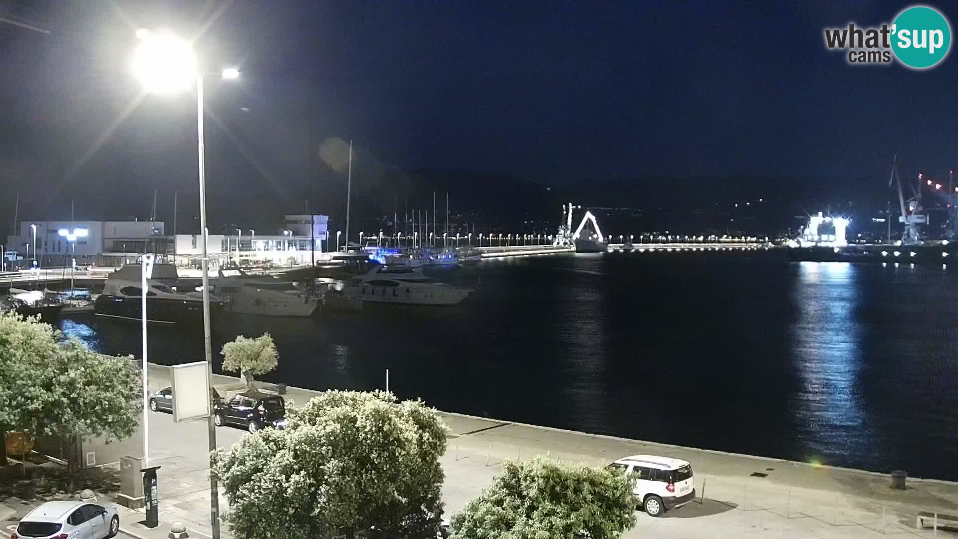 Die Riva und Marina in Rijeka – Live Webcam Kroatien