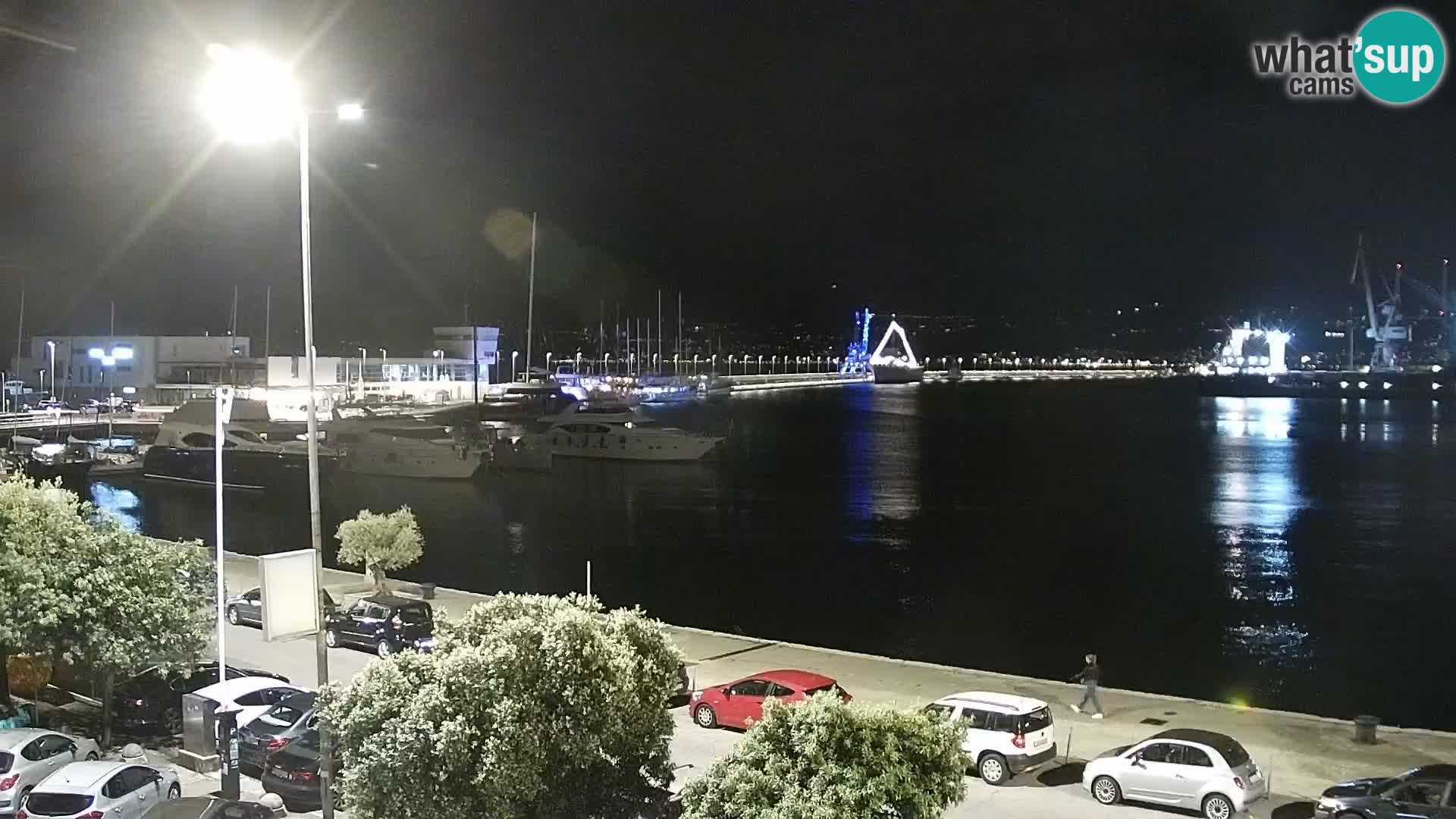 The Riva and Marina in Rijeka  – Live Webcam Croatia