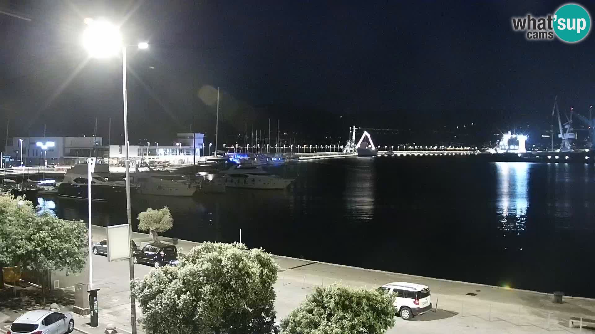The Riva and Marina in Rijeka  – Live Webcam Croatia