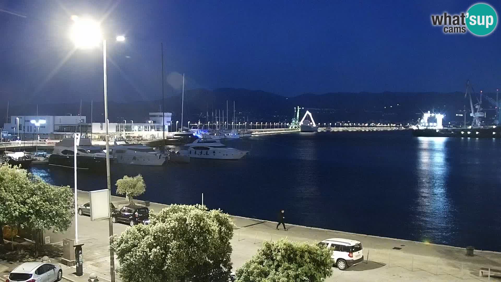 La Riva y Marina en Rijeka – Webcam en vivo Croacia