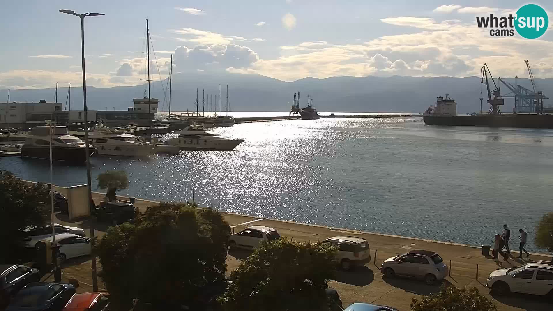 The Riva and Marina in Rijeka  – Live Webcam Croatia