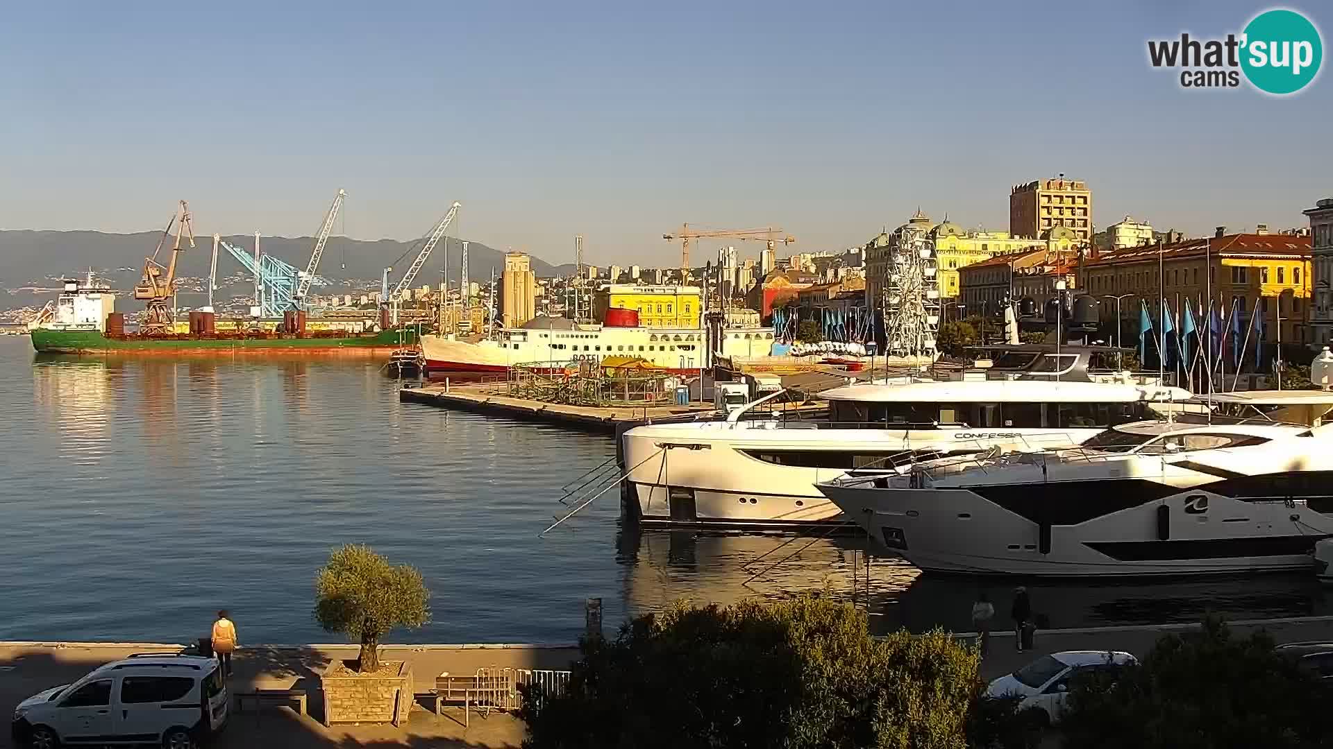 Die Riva und Marina in Rijeka – Live Webcam Kroatien