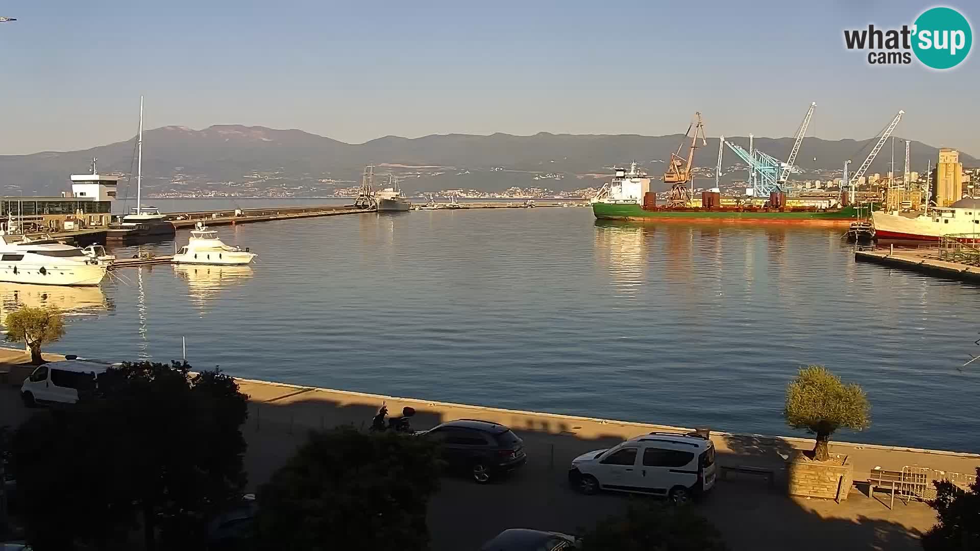 Die Riva und Marina in Rijeka – Live Webcam Kroatien