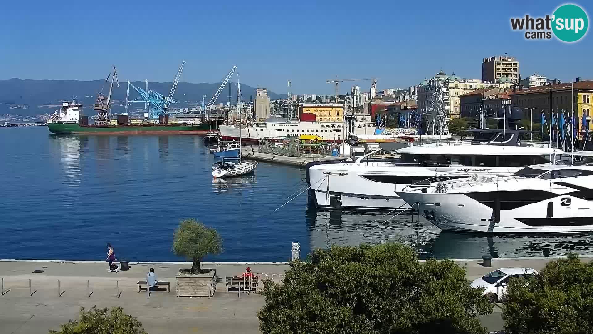 The Riva and Marina in Rijeka  – Live Webcam Croatia