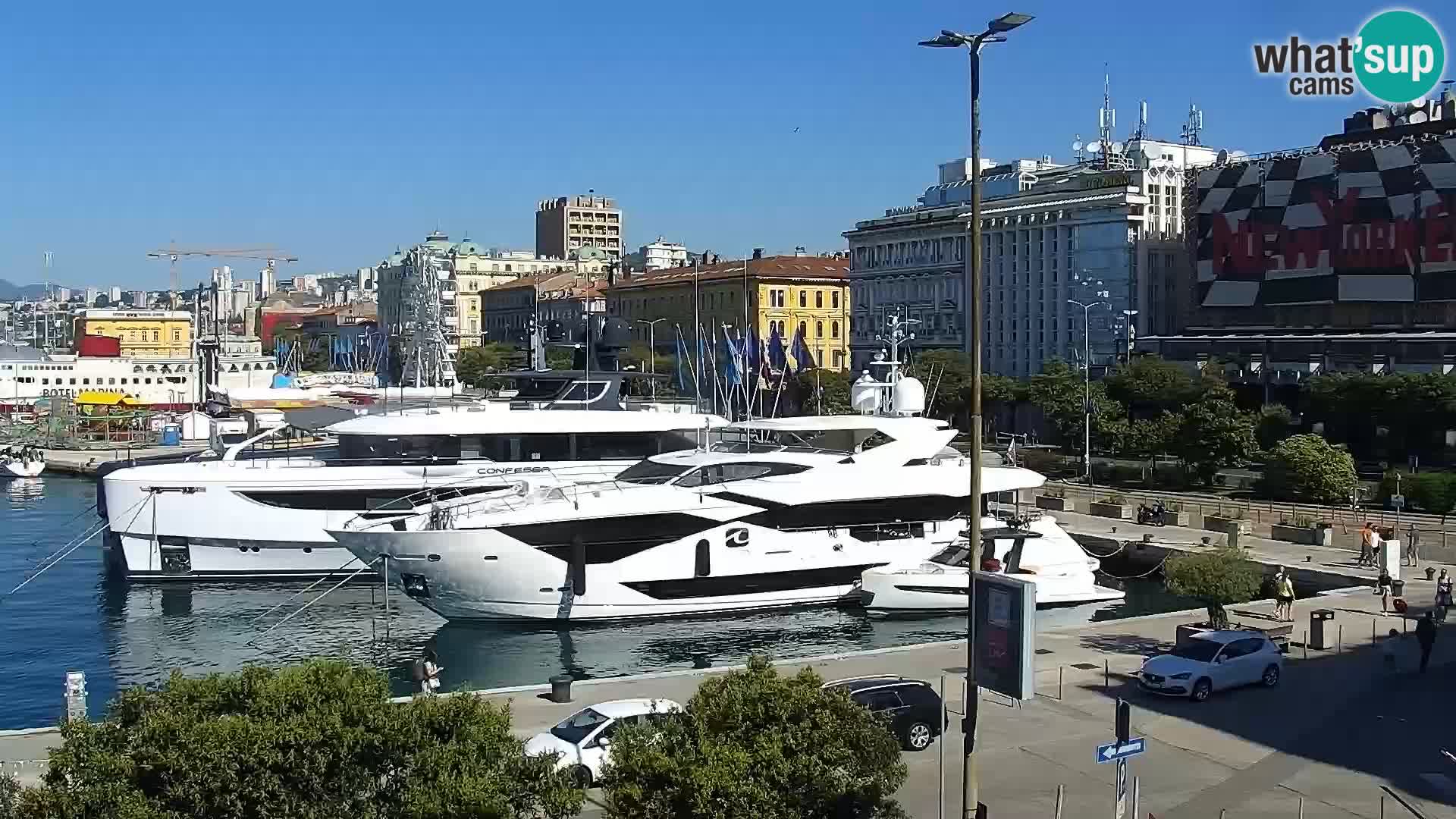 The Riva and Marina in Rijeka  – Live Webcam Croatia