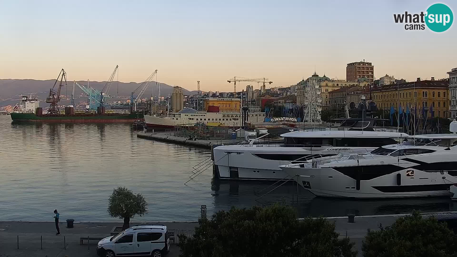 The Riva and Marina in Rijeka  – Live Webcam Croatia