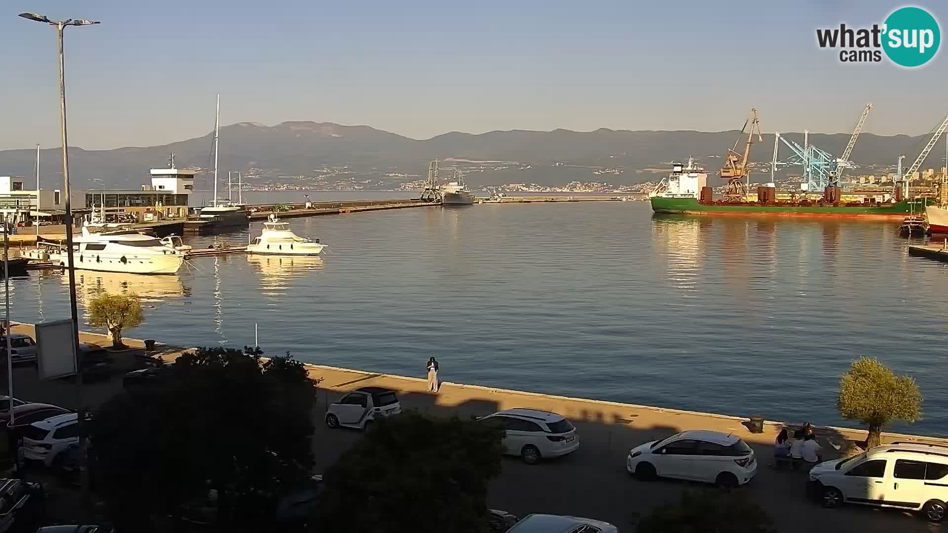 Die Riva und Marina in Rijeka – Live Webcam Kroatien