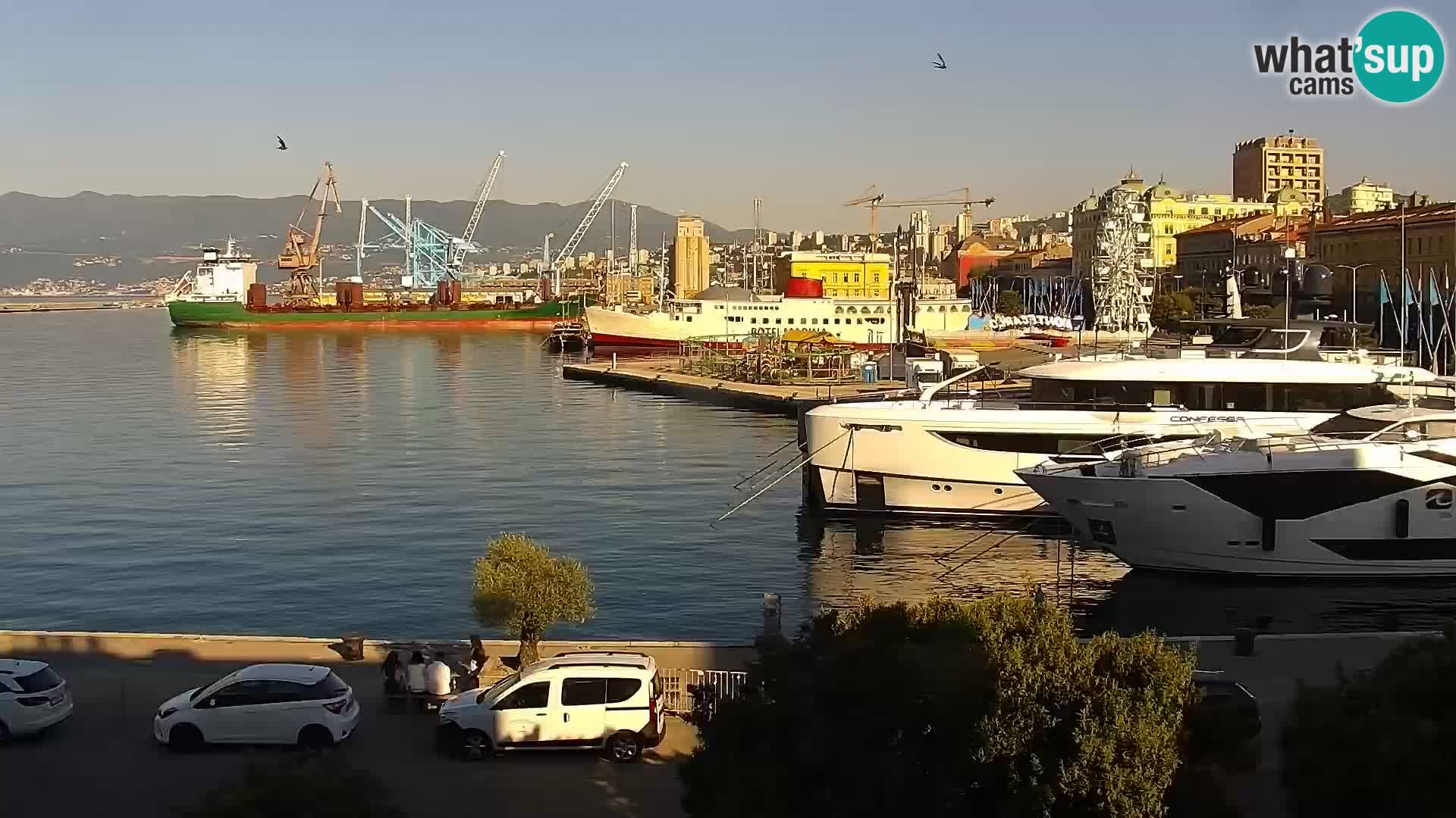 La Riva e la Marina a Rijeka (Fiume) – Live Webcam Croazia