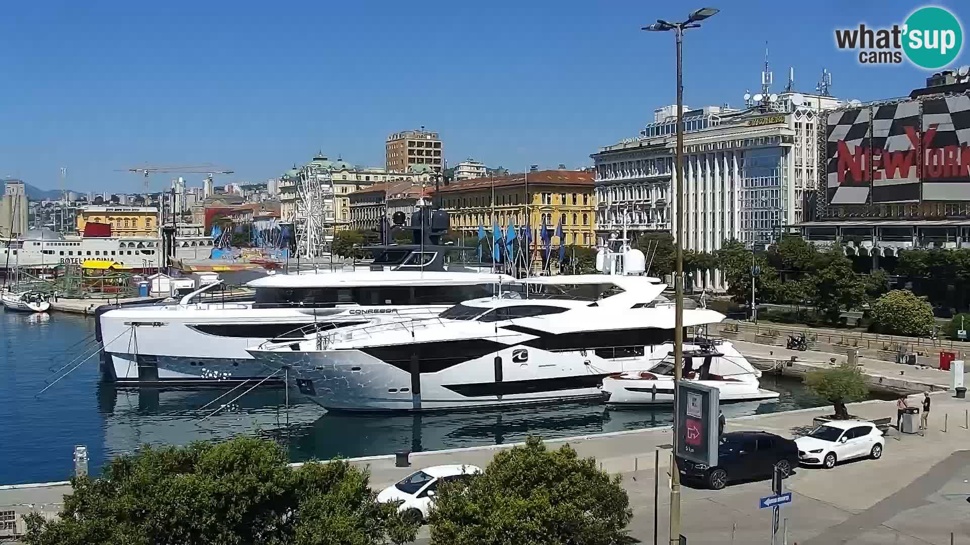 Die Riva und Marina in Rijeka – Live Webcam Kroatien