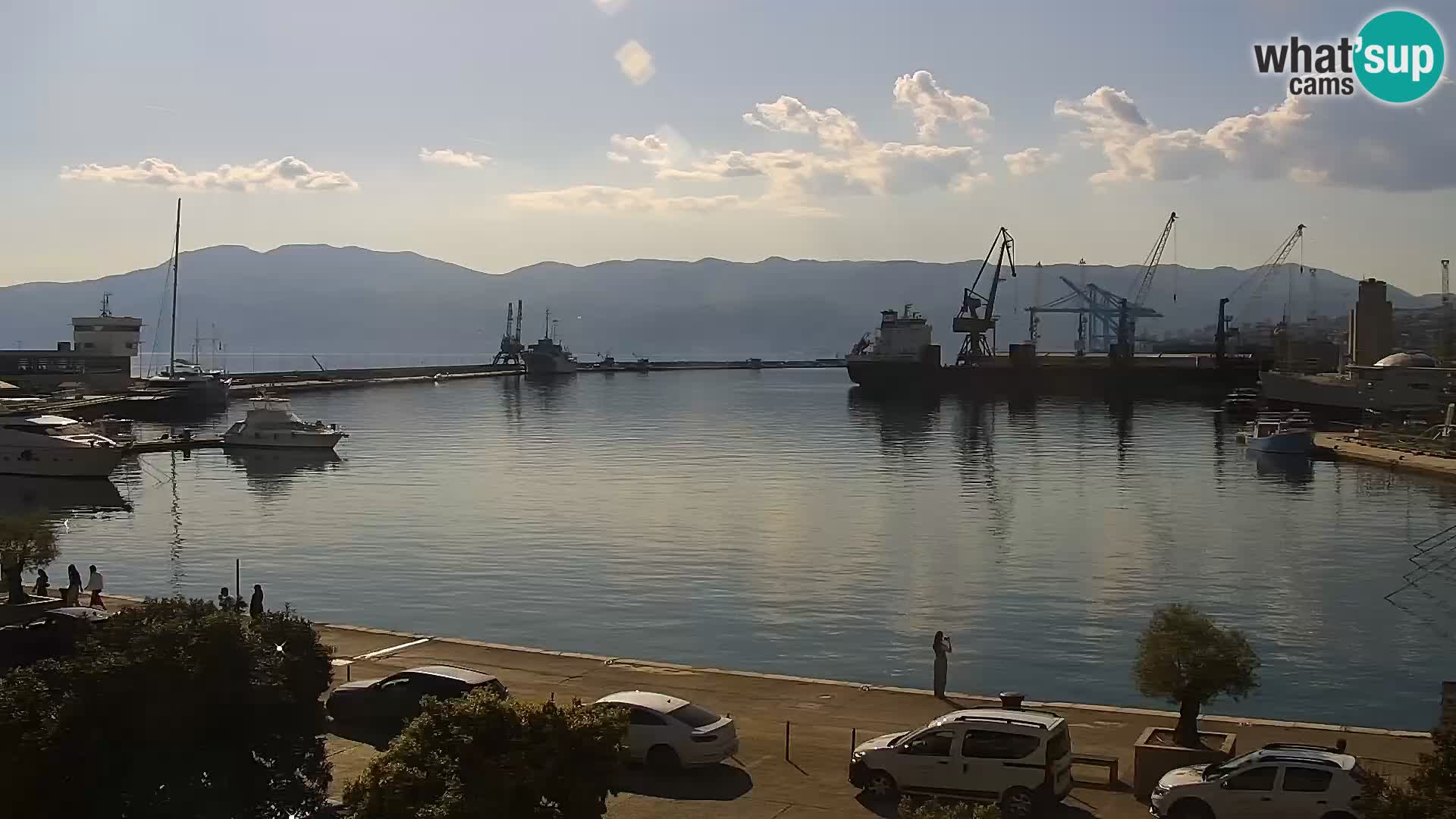 The Riva and Marina in Rijeka  – Live Webcam Croatia