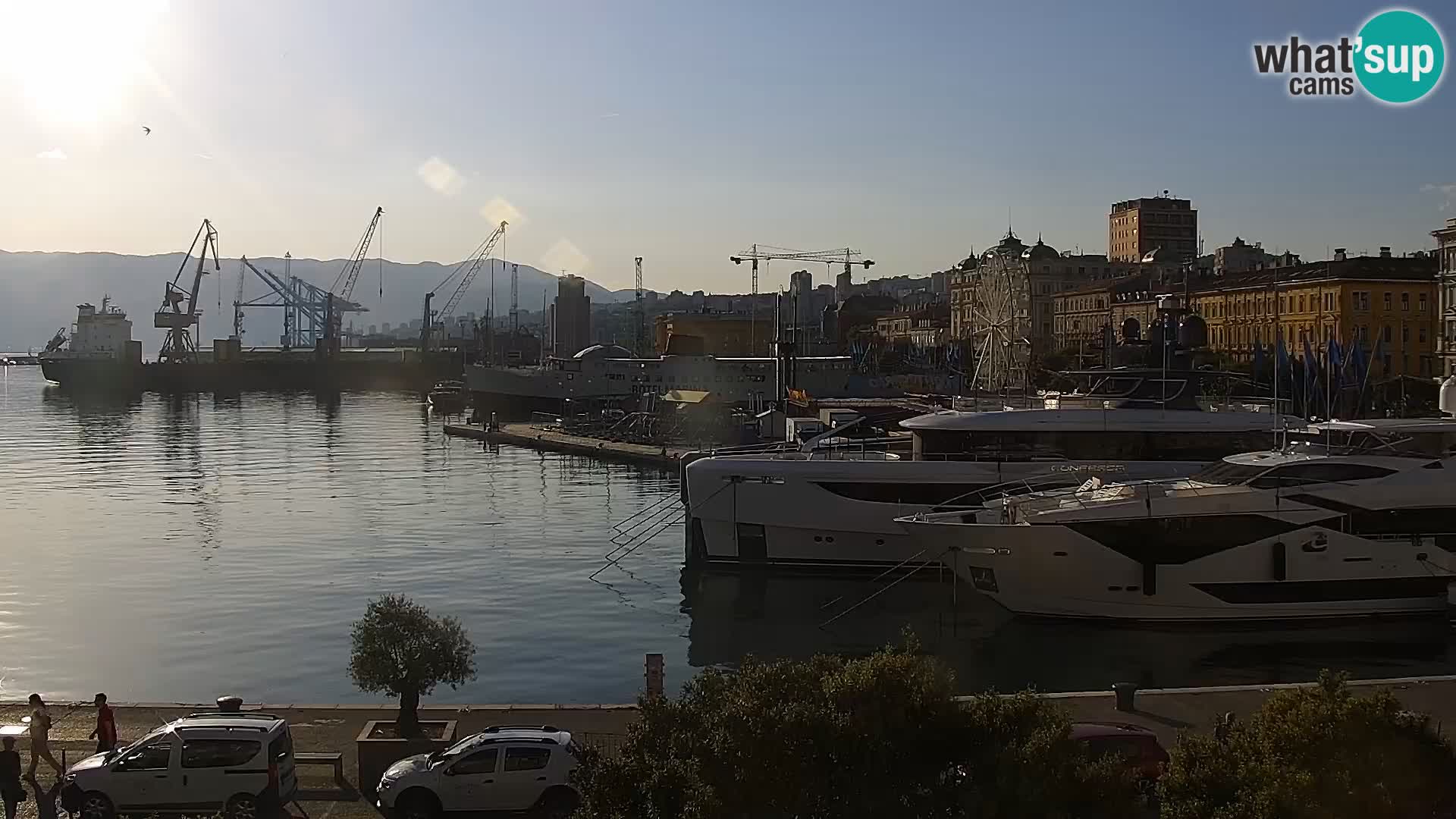 The Riva and Marina in Rijeka  – Live Webcam Croatia