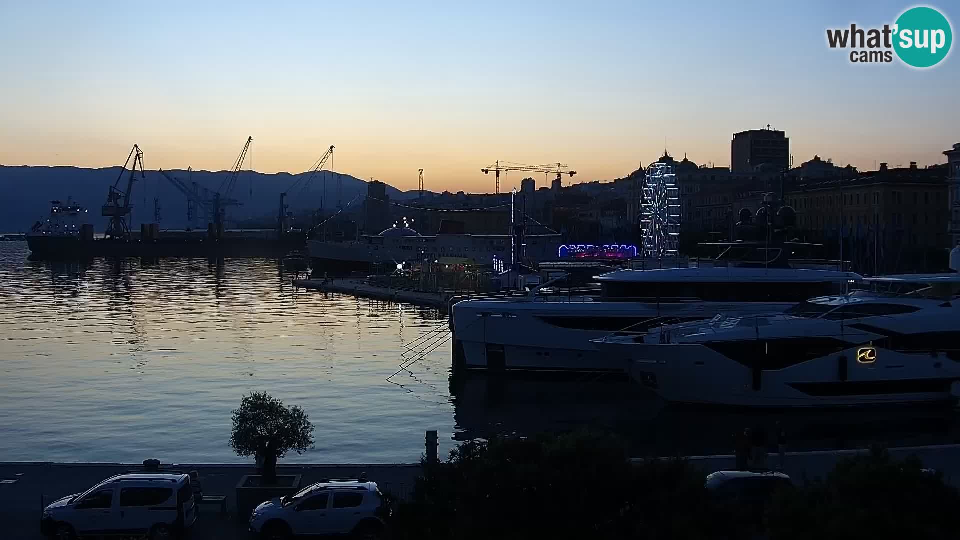 Die Riva und Marina in Rijeka – Live Webcam Kroatien
