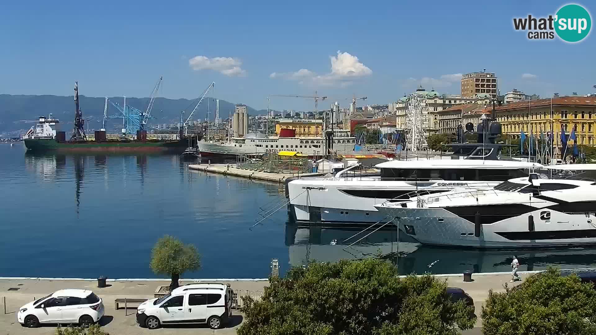 La Riva e la Marina a Rijeka (Fiume) – Live Webcam Croazia