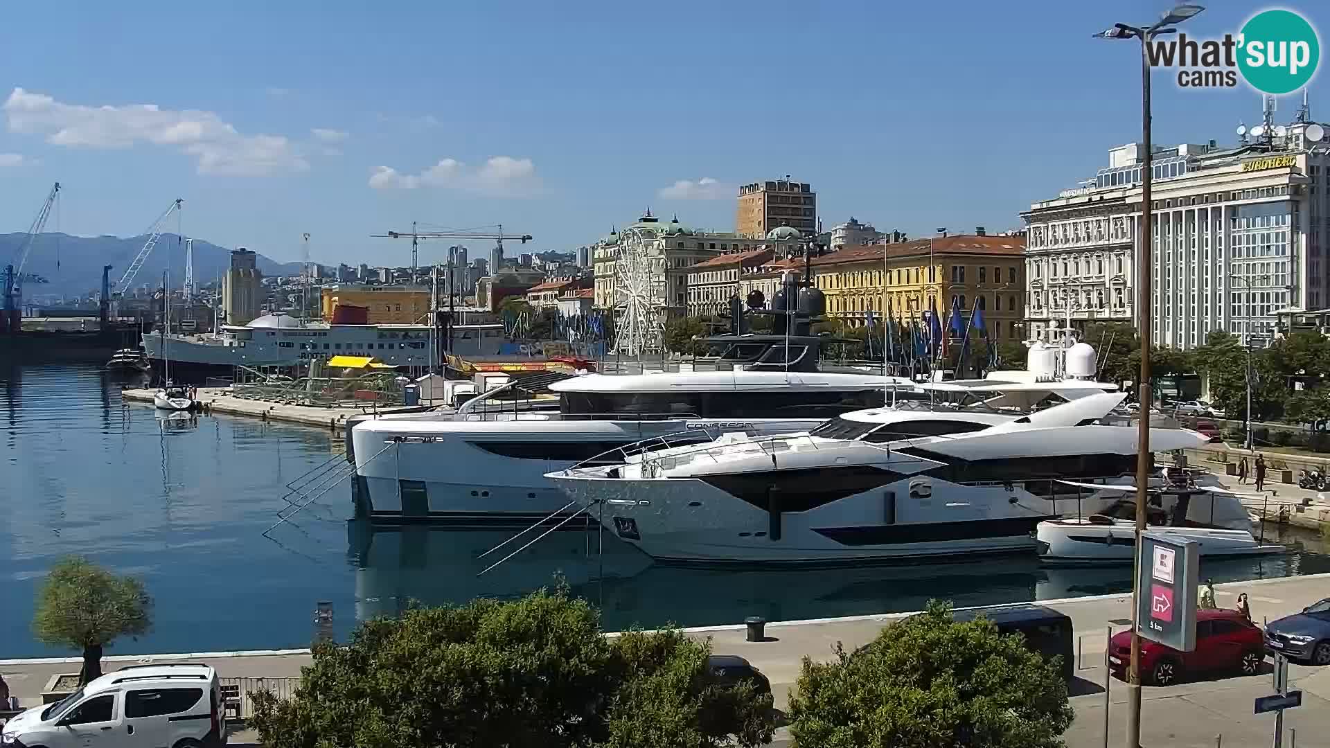 La Riva et Marina à Rijeka – Live Webcam Croatie