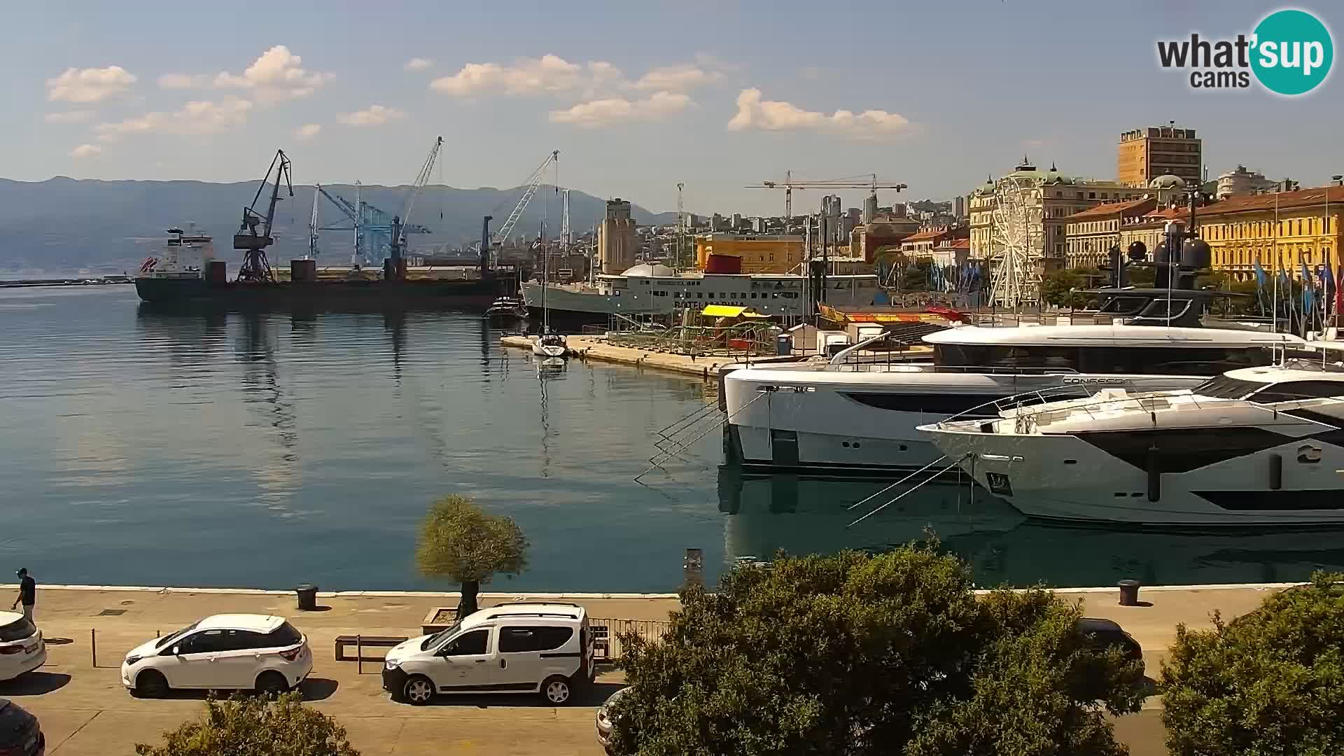 The Riva and Marina in Rijeka  – Live Webcam Croatia