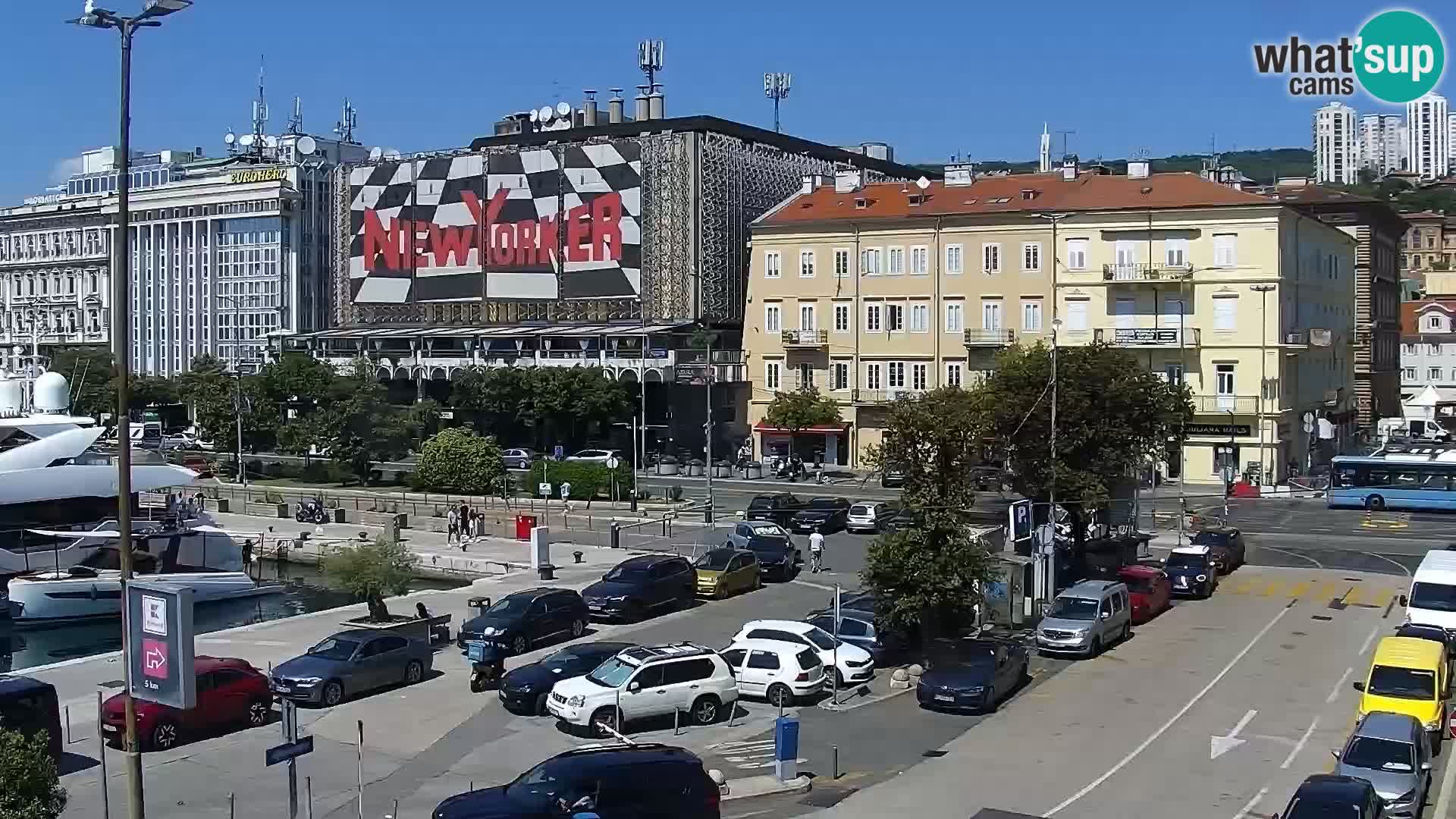 The Riva and Marina in Rijeka  – Live Webcam Croatia