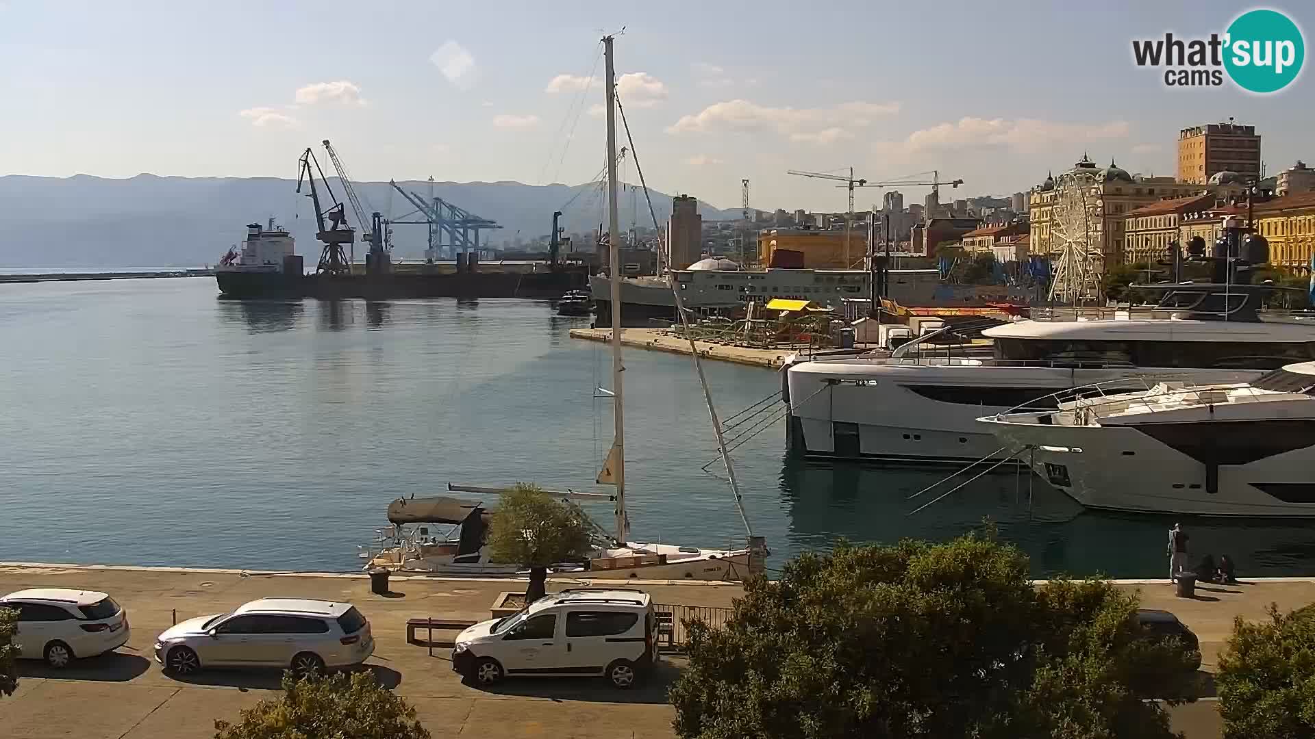 The Riva and Marina in Rijeka  – Live Webcam Croatia