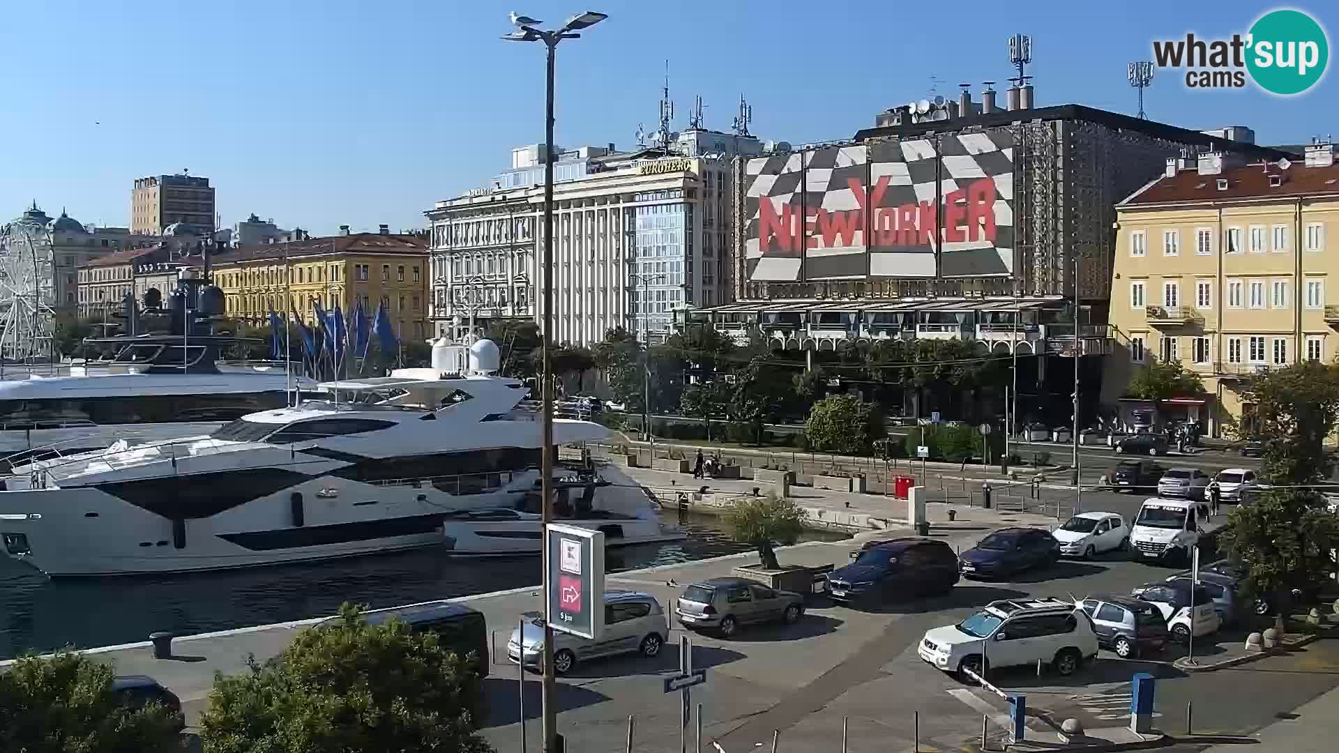 The Riva and Marina in Rijeka  – Live Webcam Croatia
