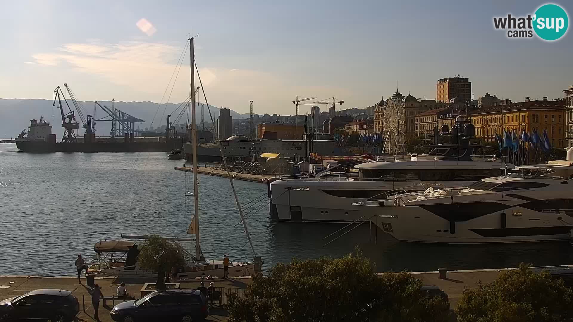 The Riva and Marina in Rijeka  – Live Webcam Croatia