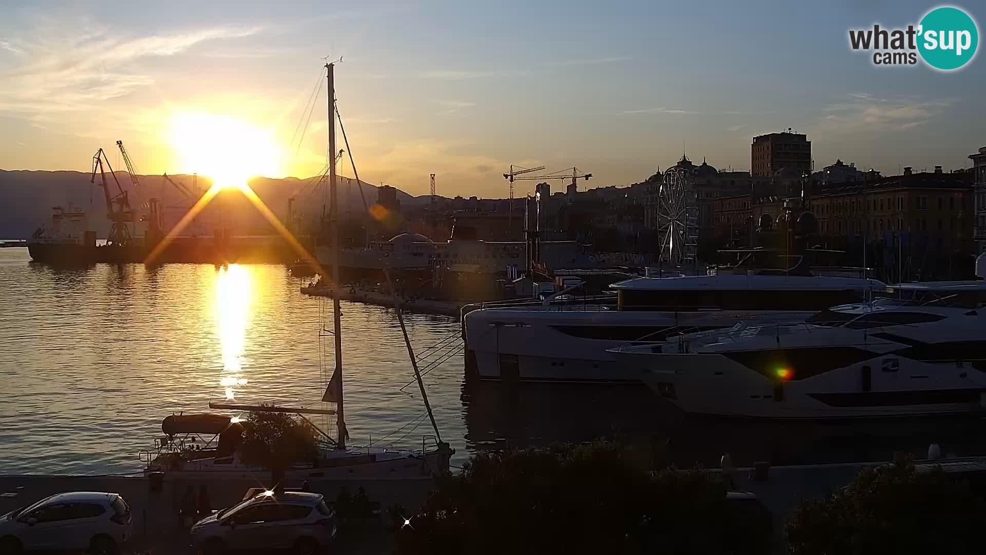 The Riva and Marina in Rijeka  – Live Webcam Croatia