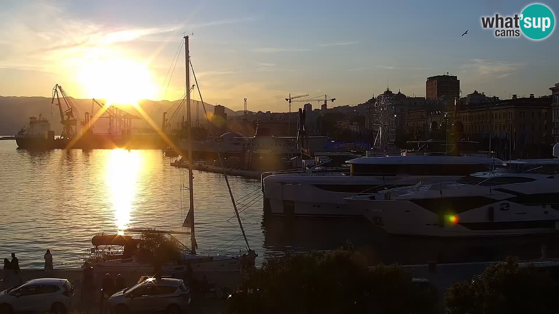The Riva and Marina in Rijeka  – Live Webcam Croatia