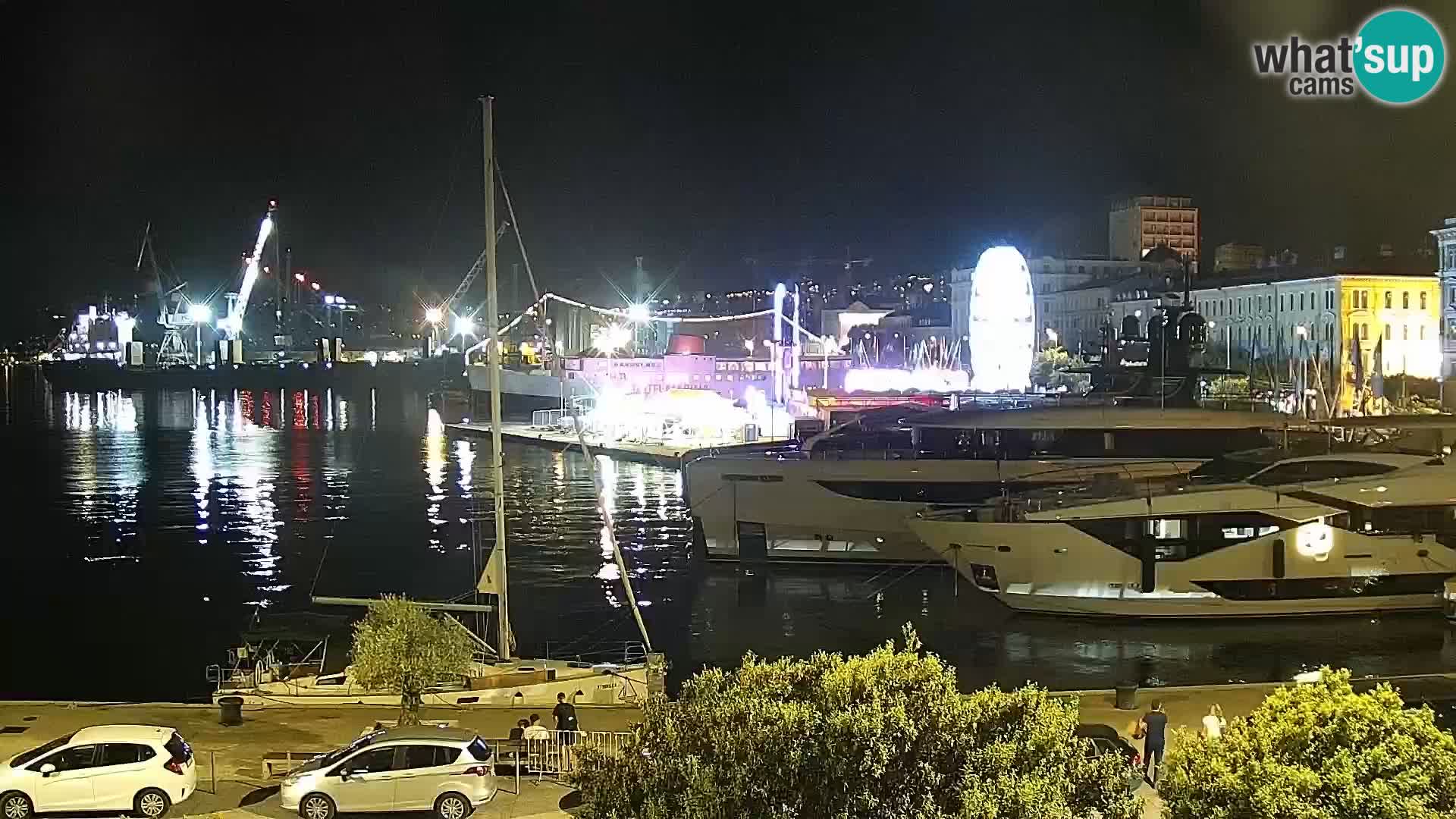 Die Riva und Marina in Rijeka – Live Webcam Kroatien