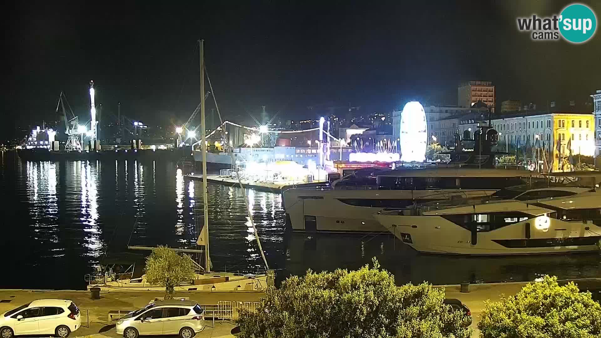 La Riva et Marina à Rijeka – Live Webcam Croatie
