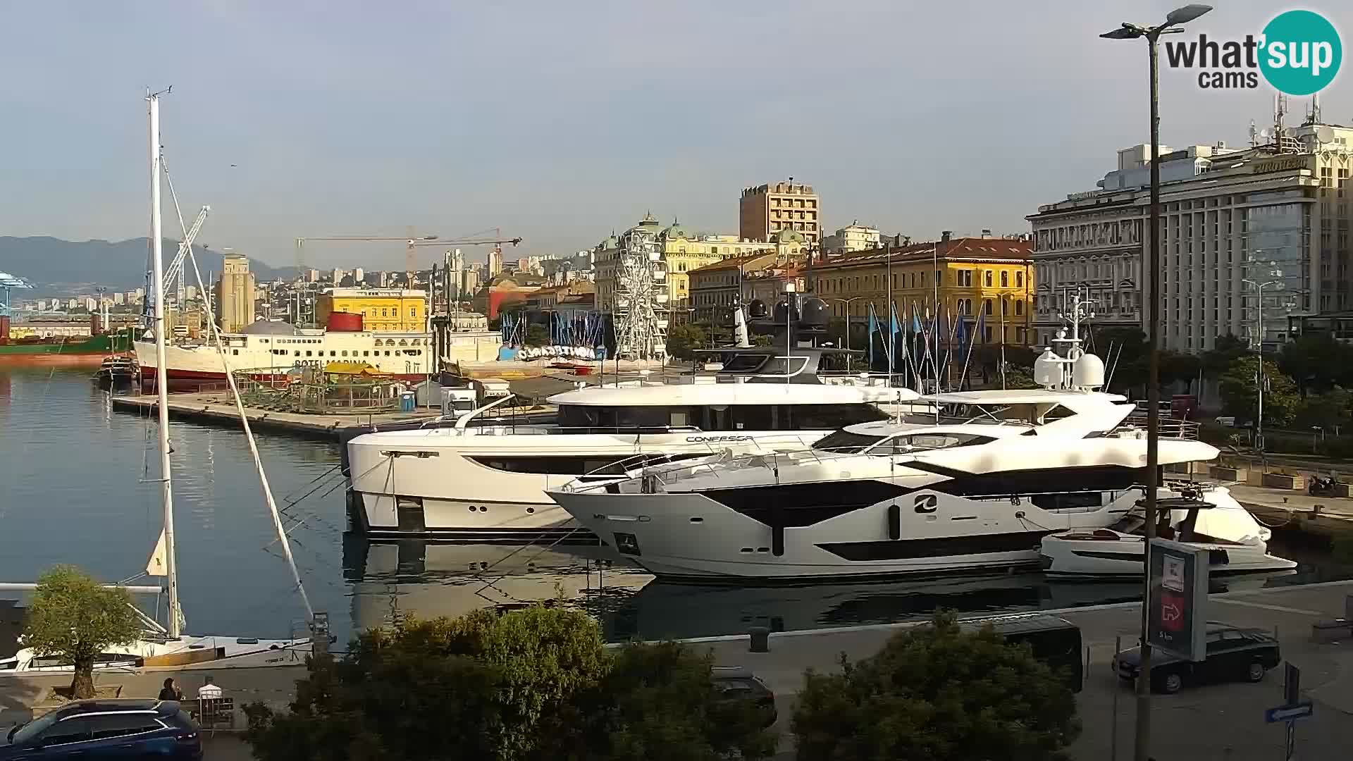 The Riva and Marina in Rijeka  – Live Webcam Croatia