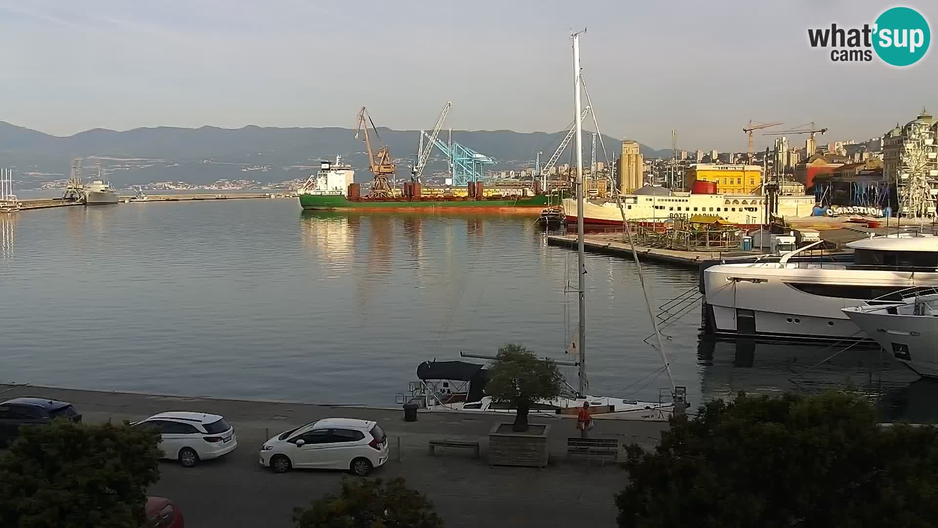 Die Riva und Marina in Rijeka – Live Webcam Kroatien
