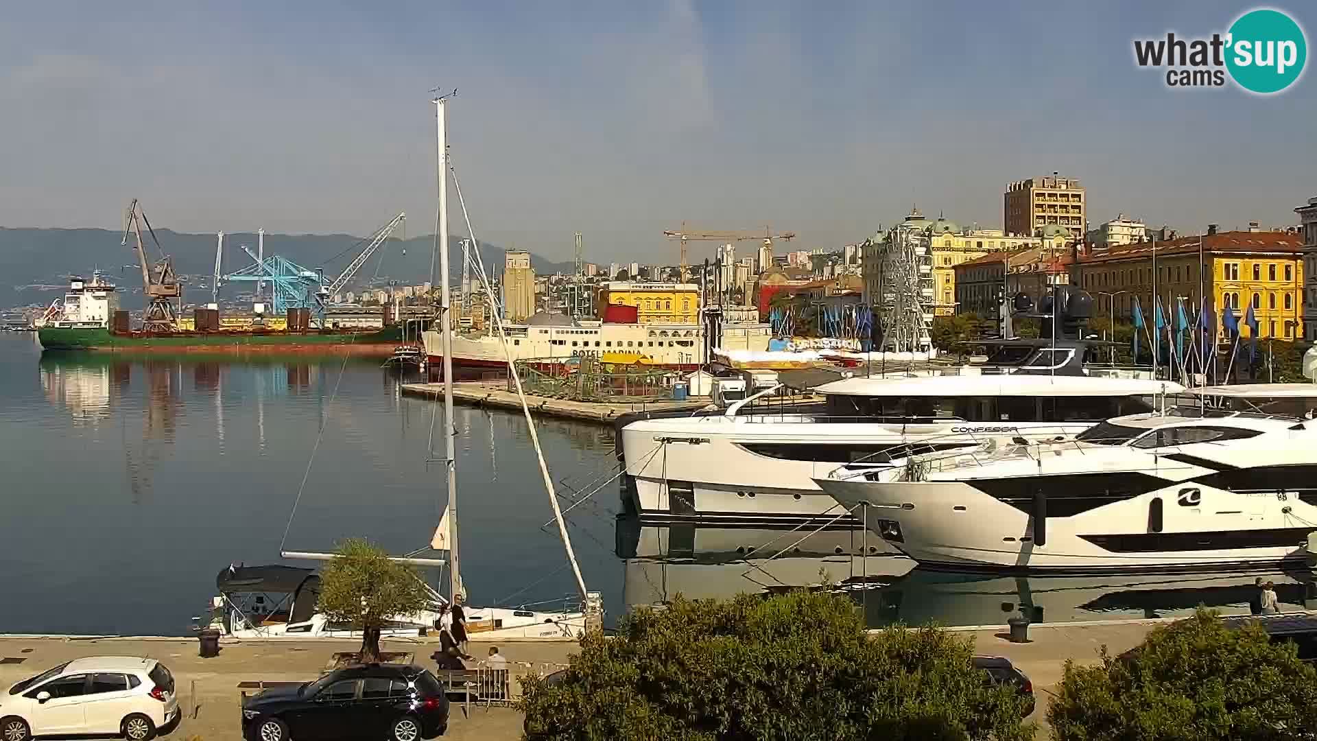 The Riva and Marina in Rijeka  – Live Webcam Croatia