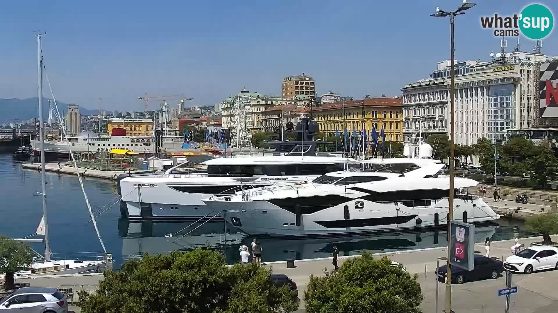 La Riva et Marina à Rijeka – Live Webcam Croatie