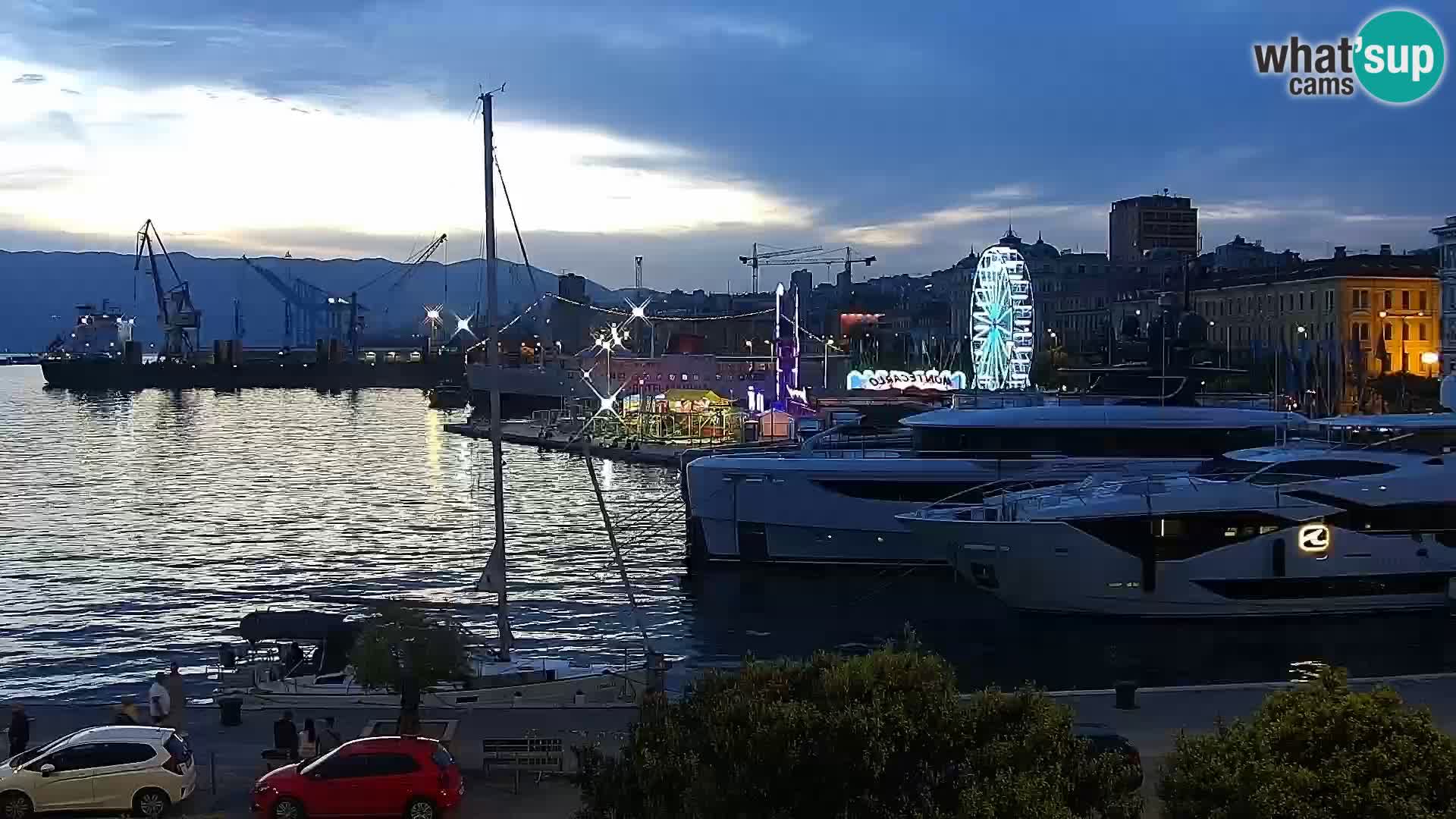 The Riva and Marina in Rijeka  – Live Webcam Croatia