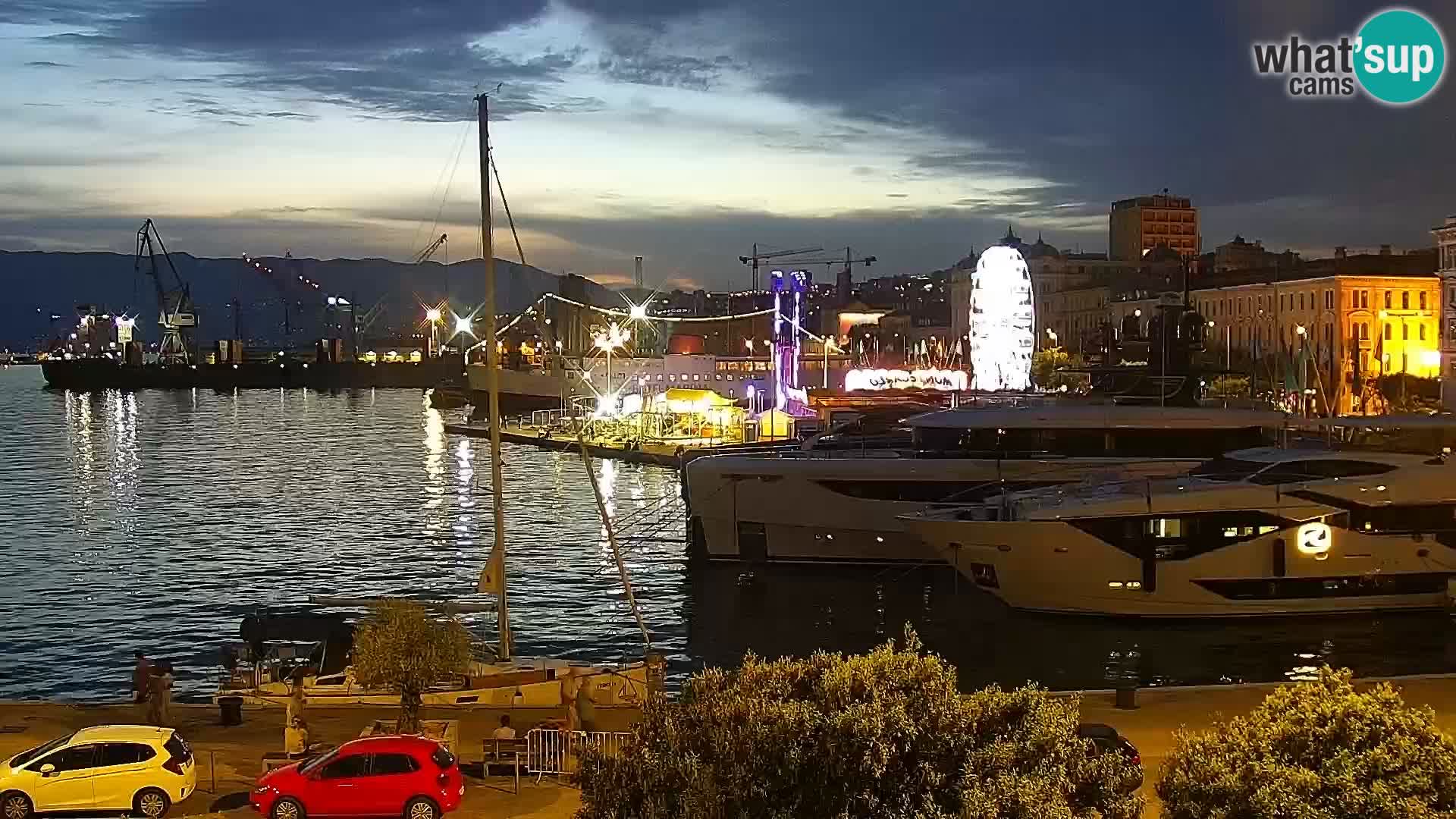 The Riva and Marina in Rijeka  – Live Webcam Croatia