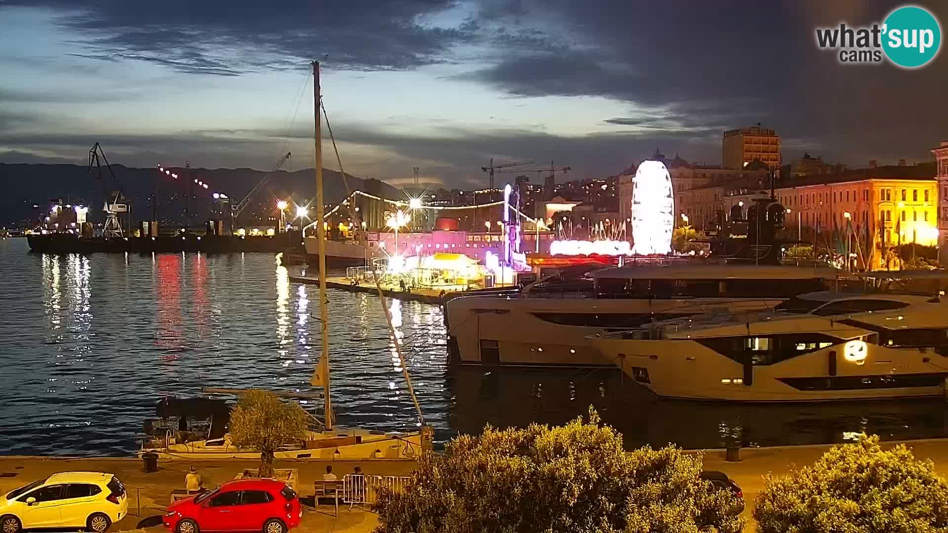 The Riva and Marina in Rijeka  – Live Webcam Croatia