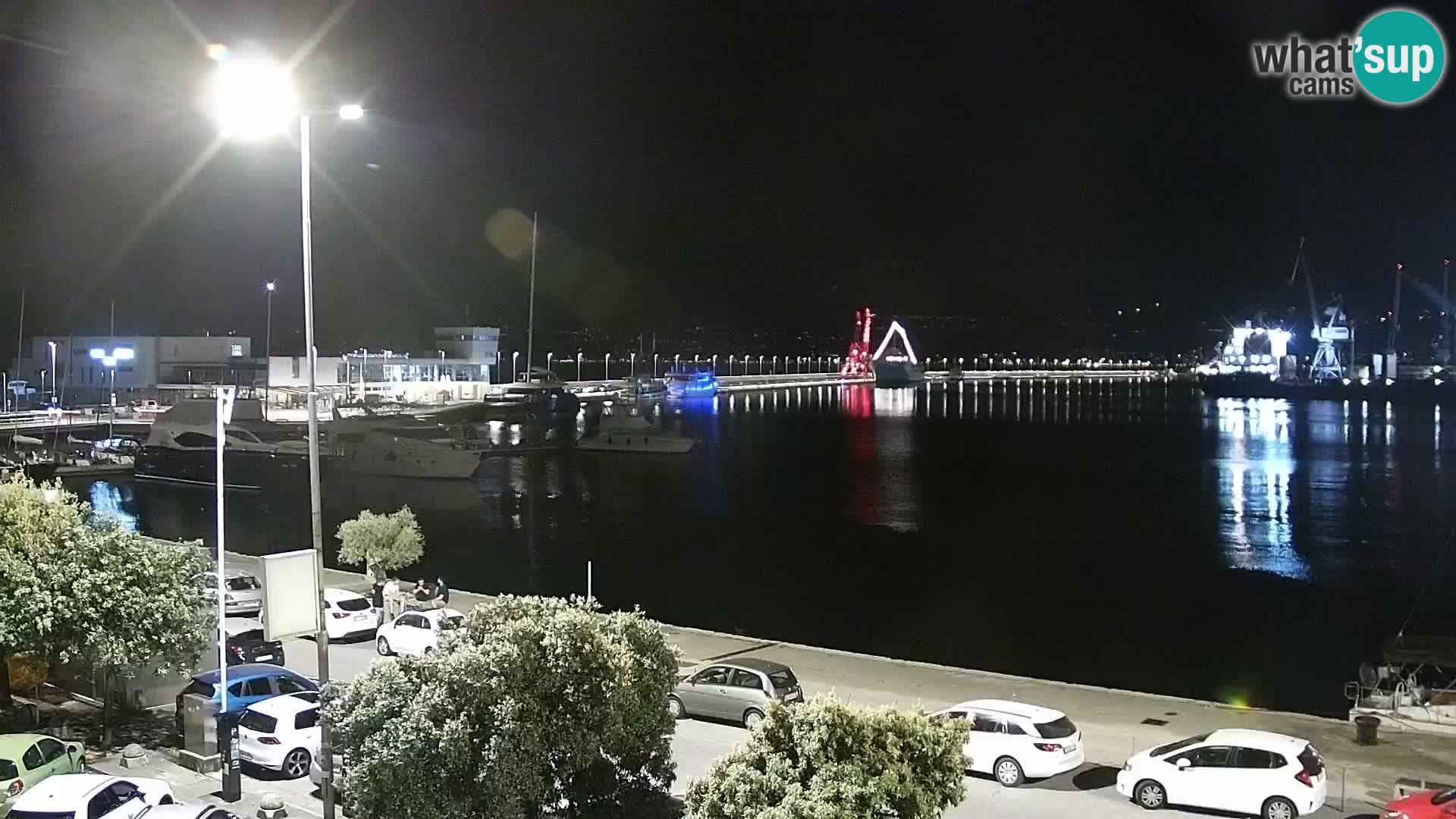 The Riva and Marina in Rijeka  – Live Webcam Croatia