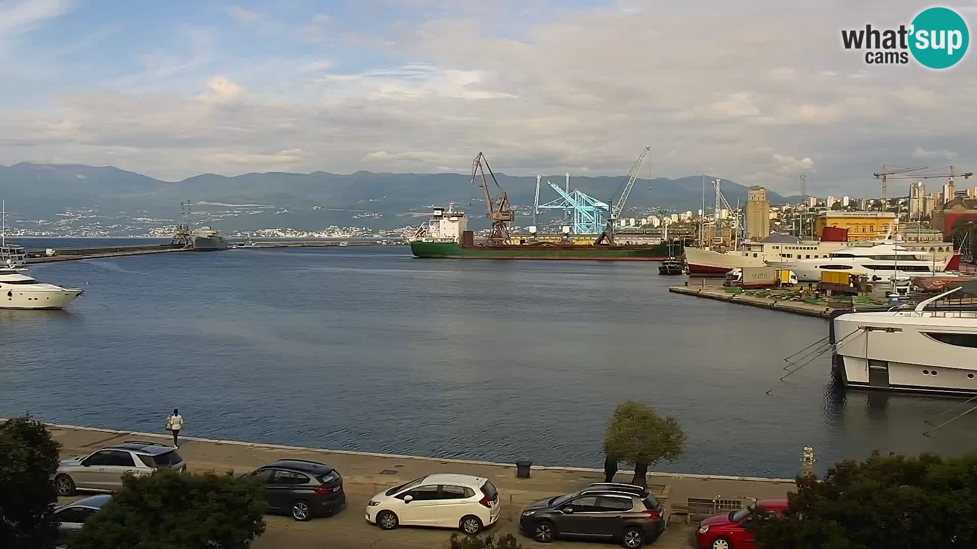 Riva in Marina v Reki – Spletna kamera v živo Hrvaška